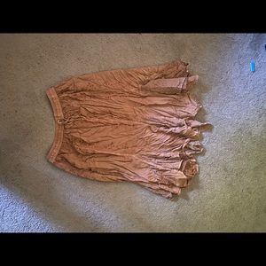 Brown long hippy skirt